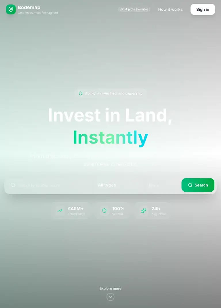 Bodemap — land search and investment