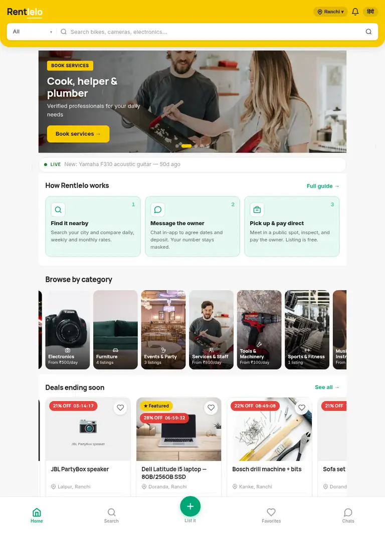 Rentlelo — the peer-to-peer rental marketplace